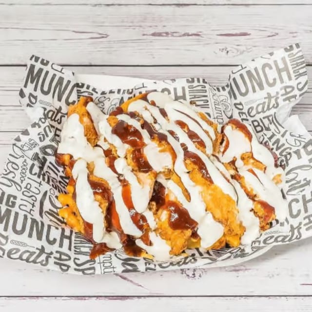Loaded Honey Waffle Fries.