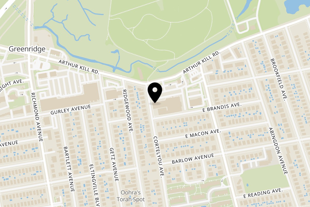 Map showing the location of Saucy Wingz Arthur Kill Rd on 698 Arthur Kill Rd in Staten Island